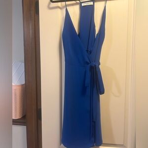 Amanda Uprichard Clarita Wrap Dress in Royal Blue!